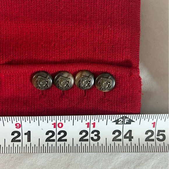 Lauren Ralph Lauren Red Merino Wool Relaxed Knit Sweater Blazer Business Career - Picture 10 of 12